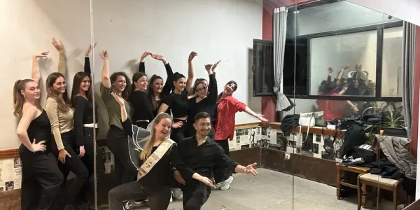 Salsa class hen´s do group photo